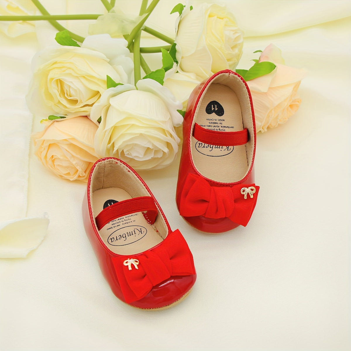 Kichkina qizlar uchun Mary Jane poyabzali, buklam bilan, sirpanmaydigan tekis oyoq, ichki va tashqi foydalanish uchun, bahor va kuz