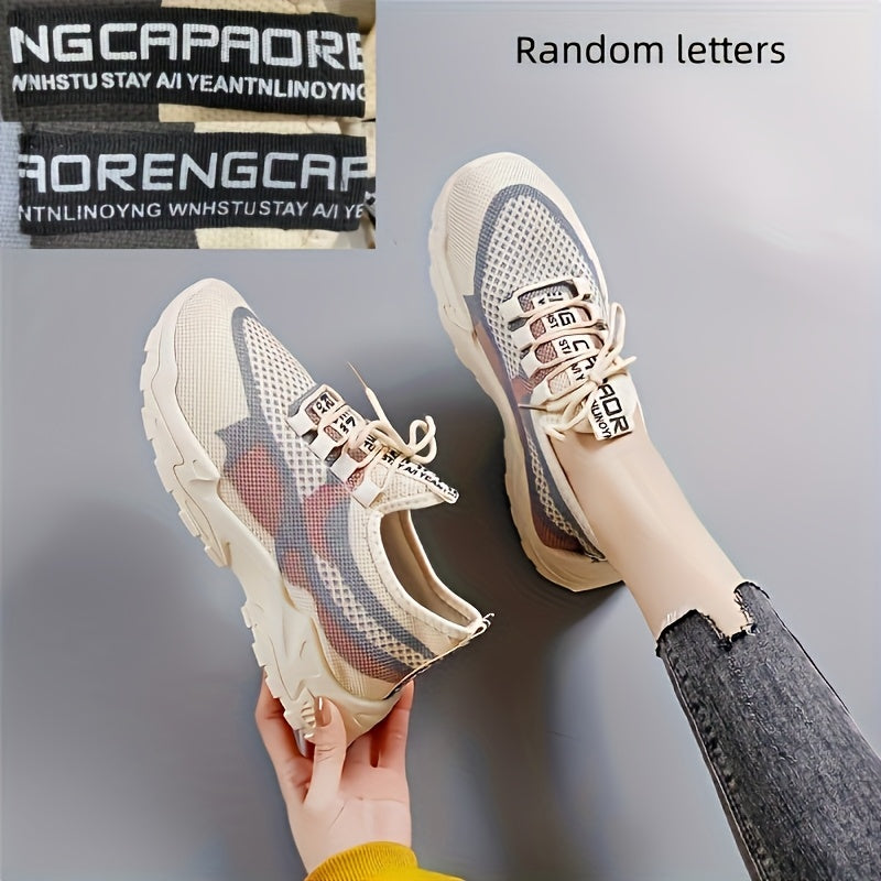 Zapatos deportivos casuales ligeros para mujer con suela gruesa para correr