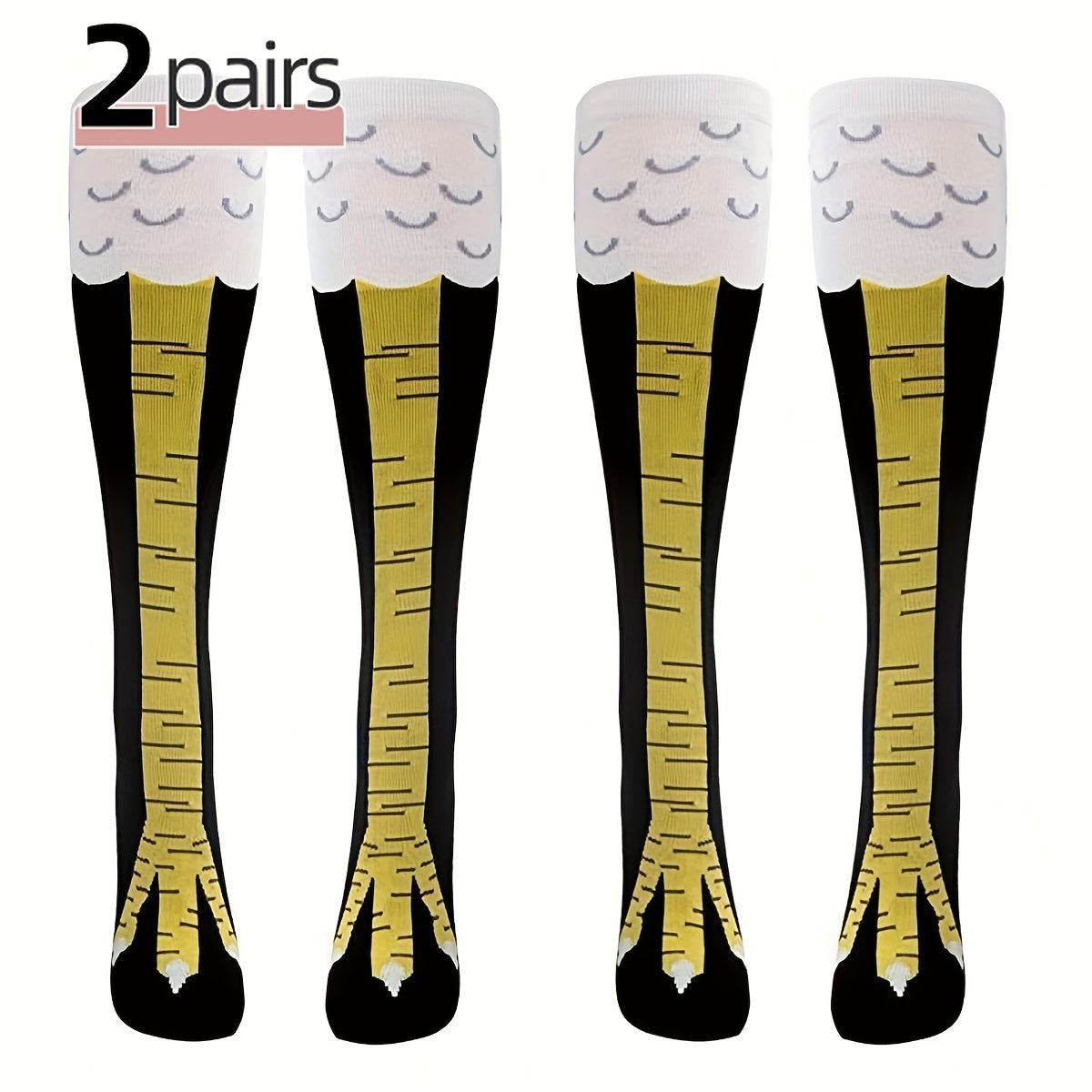 Funny Chicken Claw Socks for Men and Women Summer Gym Cartoon Knit Polyester 1 or 2 Pairs