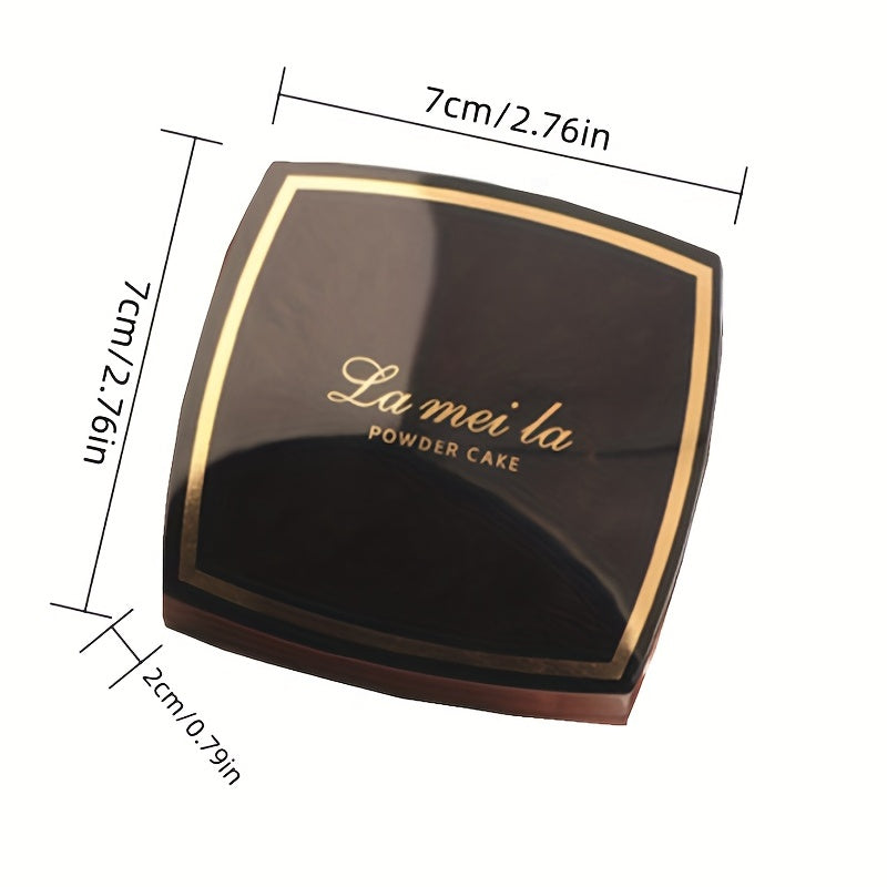 Polvo compacto para mujer, acabado natural, control de grasa de larga duración, a prueba de agua