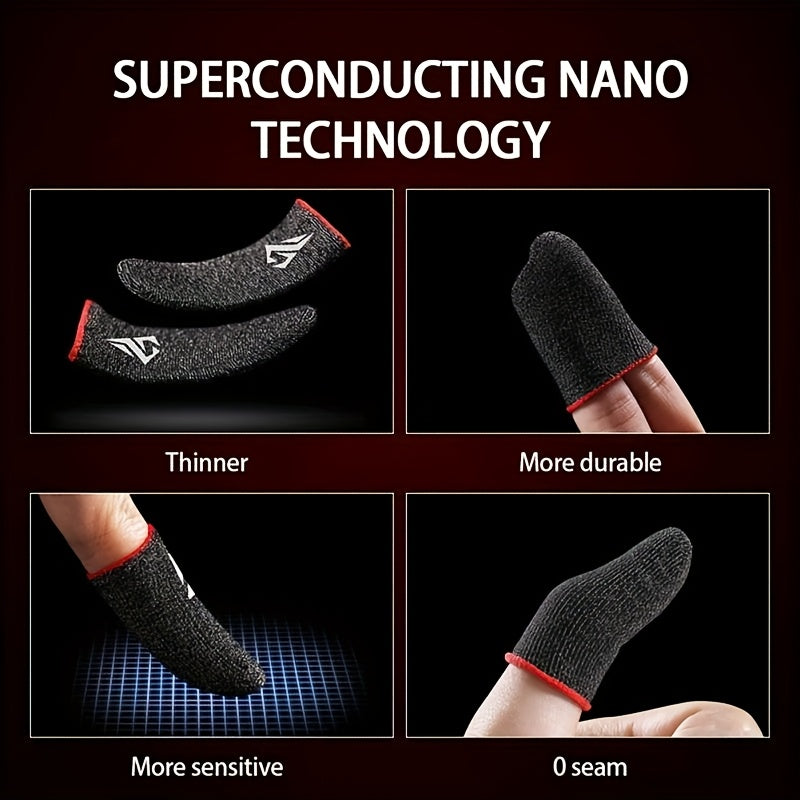 Gaming Finger Sleeve Anti-Sweat Breathable Carbon Fiber for Mobile Games