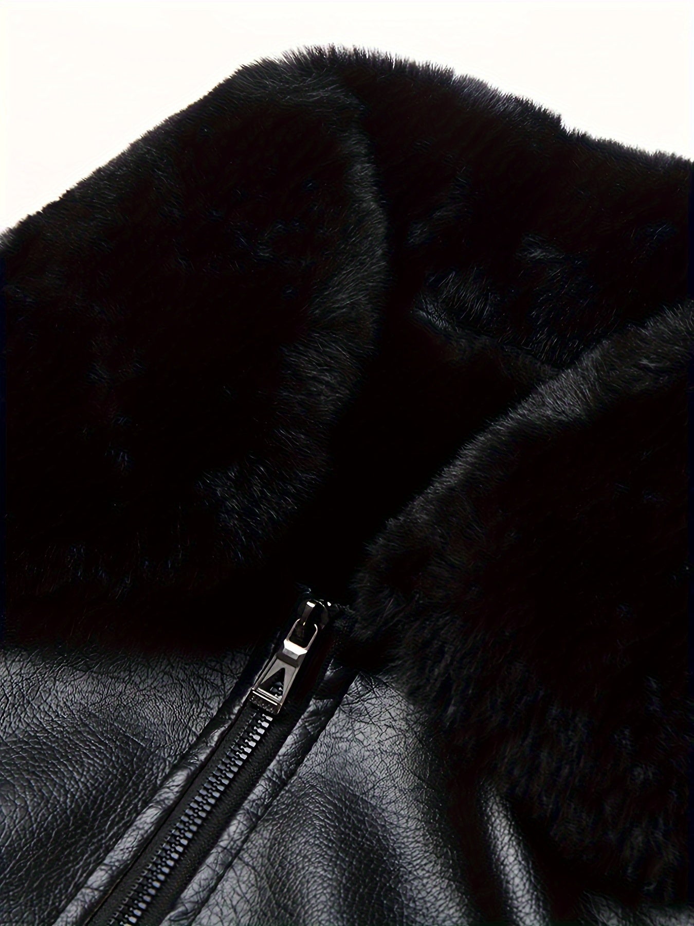 Erkaklar uchun tasodifiy fermuarlı jeket, mo'ynali yaka, uzun yenglar, polyester astar, fermuar yopilishi, oddiy moslik, bir xil rang, yaka, cho'zilmaydigan mato.