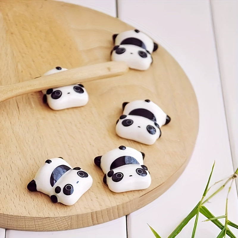 Ceramic Panda Chopstick Holders and Pen Holders Creative Cartoon Decor 3.28cm
