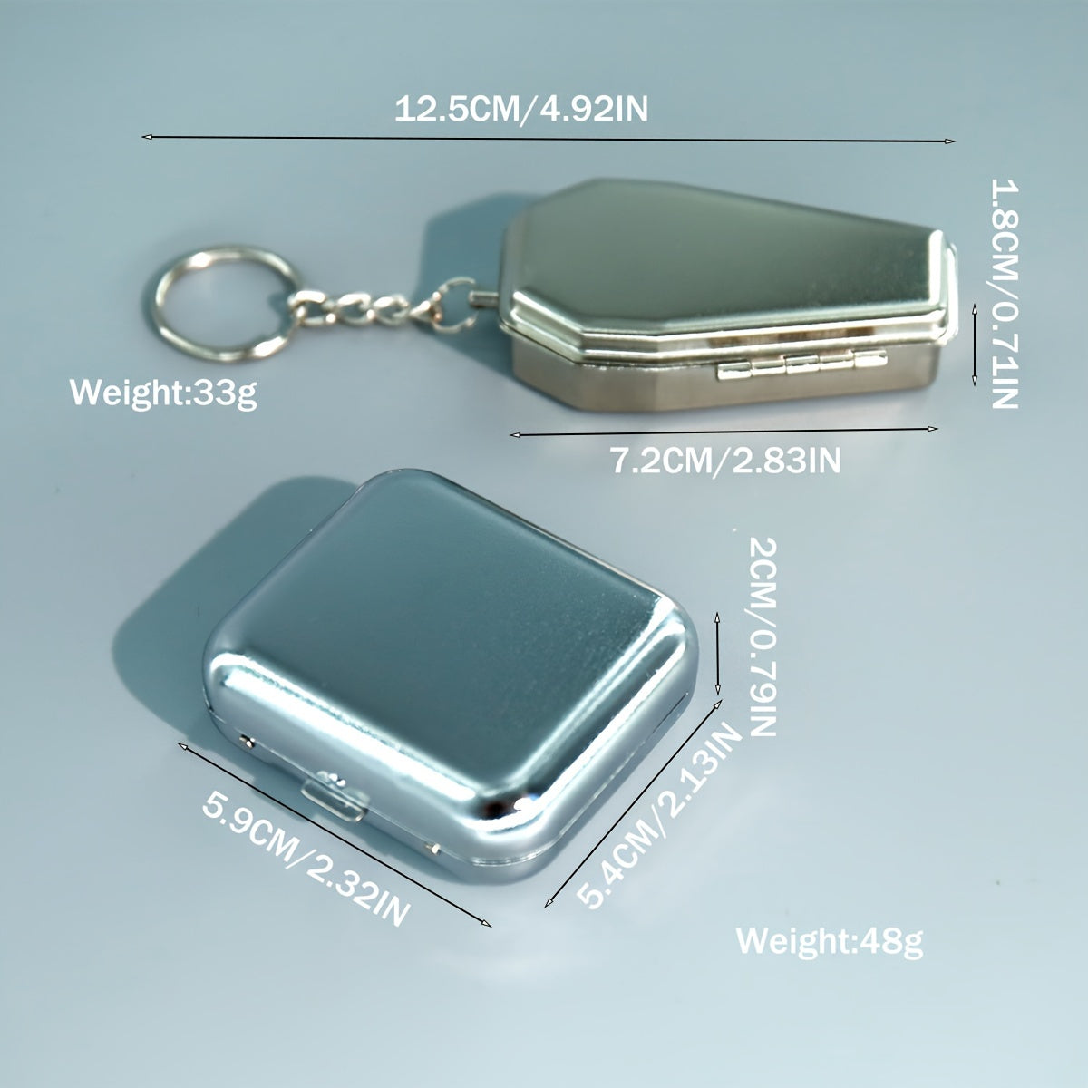 Unisex Stainless Steel Keychain Ashtray Glossy Chrysanthemum Sun Pattern