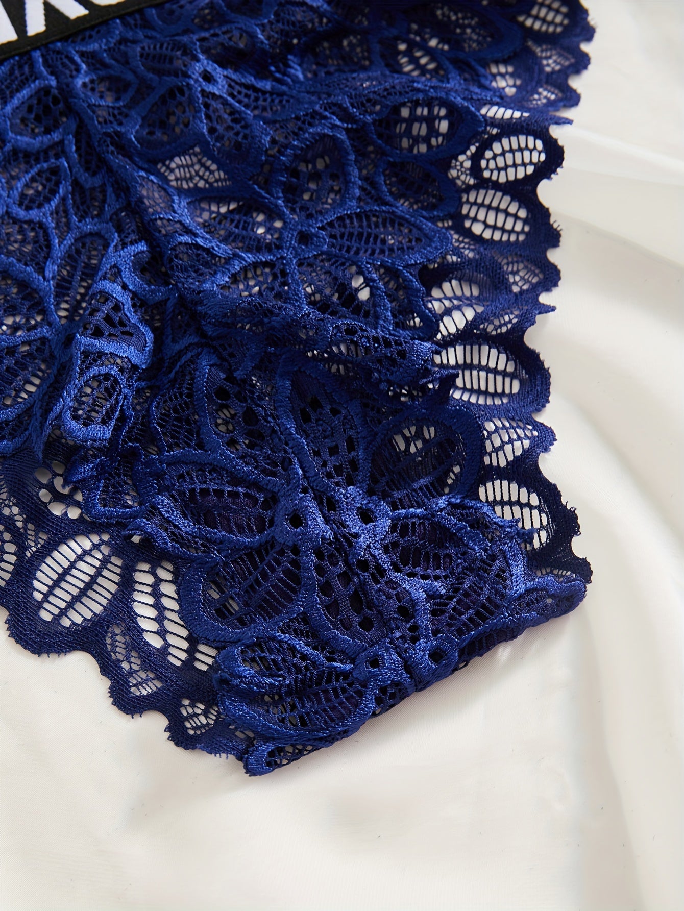 Women's Lace Lingerie Set with Bra and Panties in Contrasting Colors