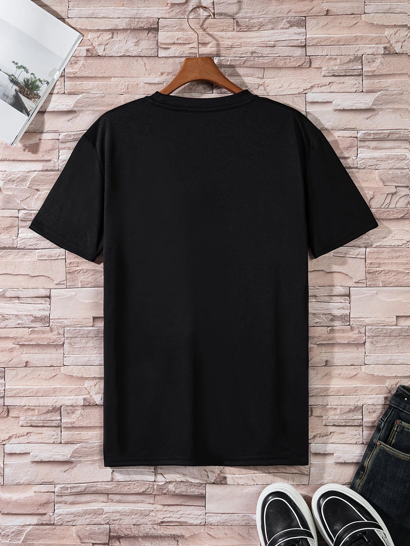 Men's Short Sleeve T-Shirts Pack of 4 Solid Colors Casual Polyester Summer Crew Neck