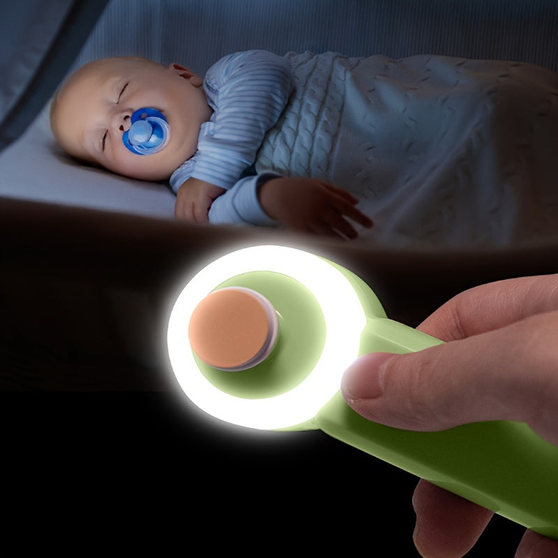 LED chiroq bilan elektr tirnoq kesgichi, USB orqali zaryadlanadigan, 6 ta maydalash boshliqlari, xavfsiz tirnoq kesgichlar.