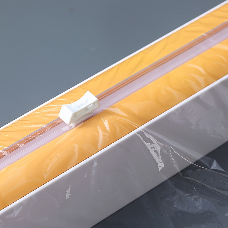 Fresh-Keeping Film Cutter with Suction Cup Adjustable Household Storage Organizer