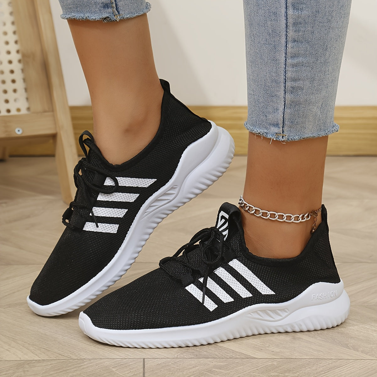 Women's Knit Slip-On Casual Shoes Breathable Lightweight Autumn Comfort