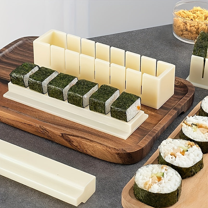 Multi-Shape Sushi Mold Set for Making Rice and Vegetable Rolls