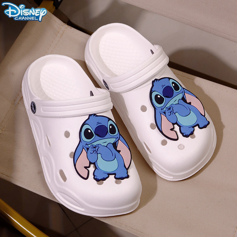 Women Breathable White Slippers Casual Slip-On Sandals with Hole Pattern