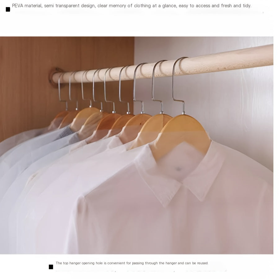 20-штук прозрачных сумок для хранения костюмов для организации гардероба, прочные пластиковые пылезащитные чехлы