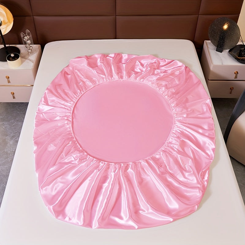 Silky Soft 100% Polyester Satin Bed Sheet for All Seasons Light Luxury Pilling-Resistant Queen Size