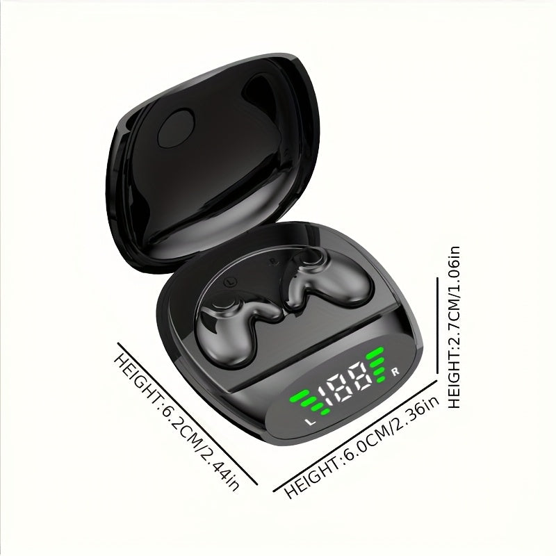 Ultra-Thin Wireless Sports Sleep Headphones with Bass and Dual Microphones