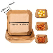 Asosiy oshxona asboblari: Sog'lom qovurish uchun kvadrat havo qovurish qog'ozi, oziq-ovqat darajasidagi yopishqoq bo'lmagan qog'oz, qayta ishlatiladigan va tozalash oson