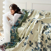 Manta de gasa multiusos para cama, sofá, aire acondicionado, uso en verano, reutilizable