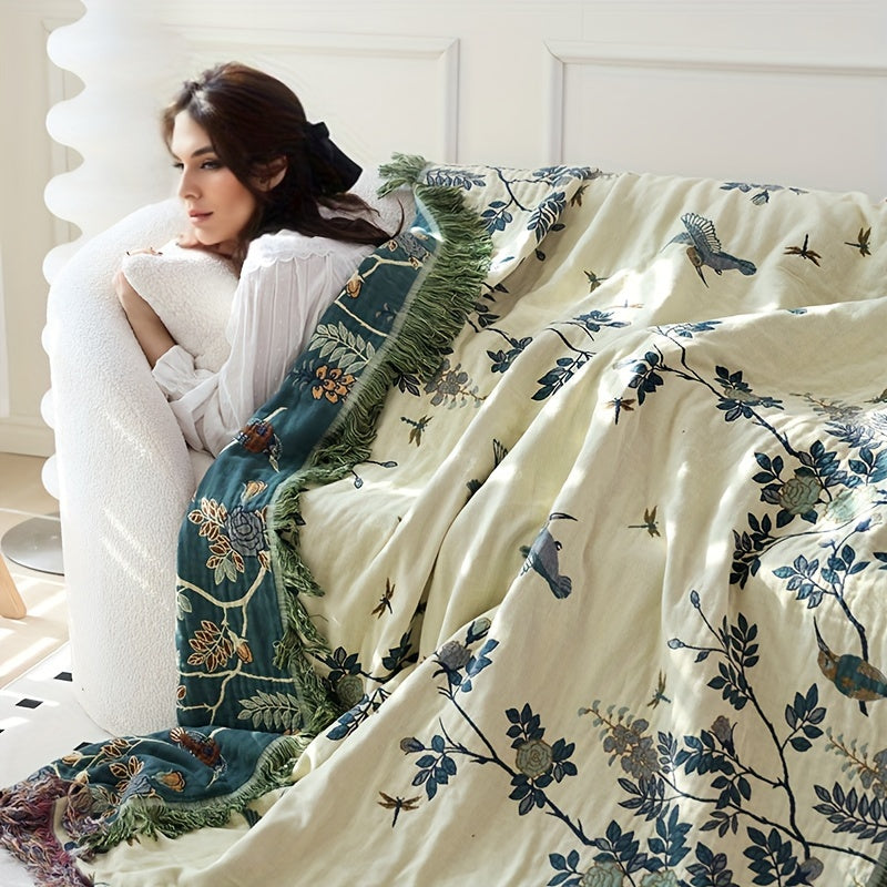 Manta de gasa multiusos para cama, sofá, aire acondicionado, uso en verano, reutilizable