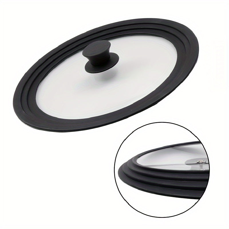Tempered Glass Cookware Lid with Silicone Rim for Pots and Pans 19.8-28cm Dishwasher Safe