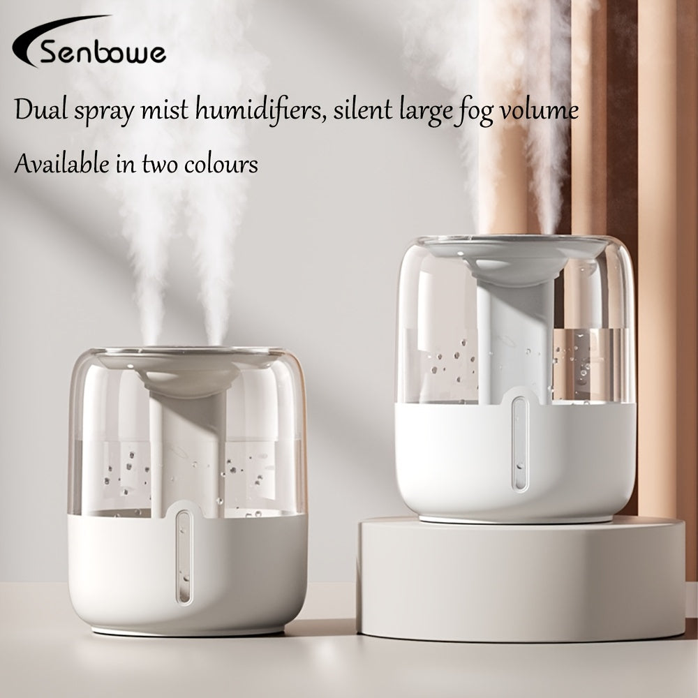 Dual Spray USB Humidifier with Digital Display for Home Office Bedroom
