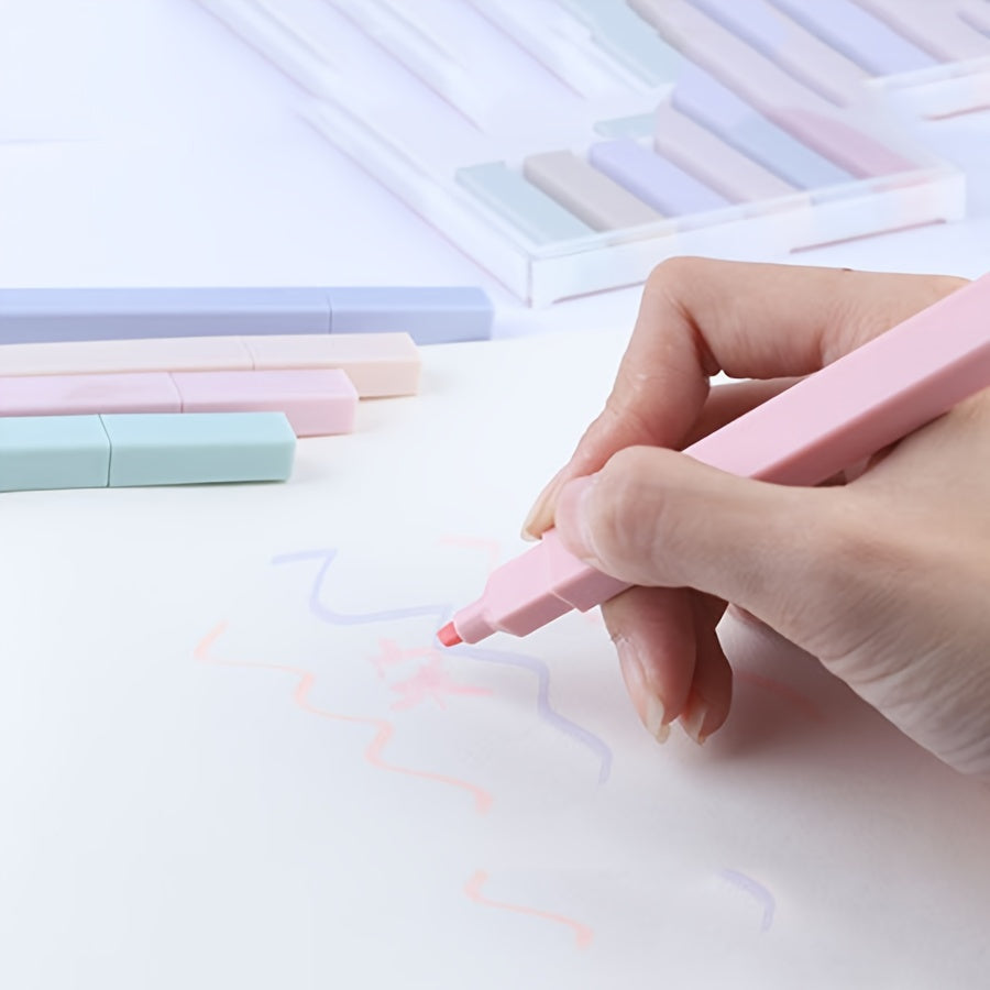 6 dona Morandi rangli egilgan boshli marker qalamlar maktab va yozish uchun