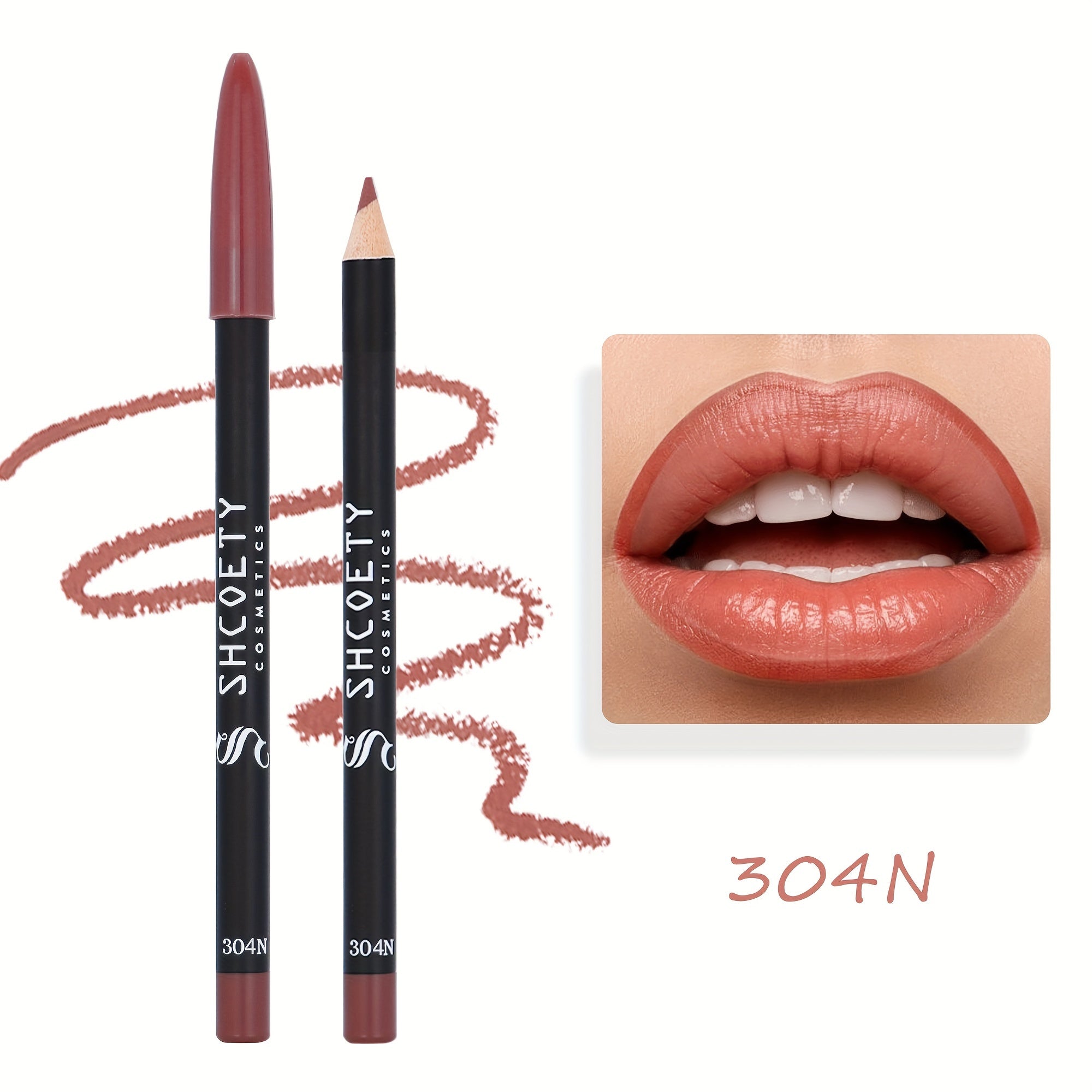 Women Matte Lip Liner Waterproof Long-Lasting 12 Colors Non-Fading Non-Stick Cup