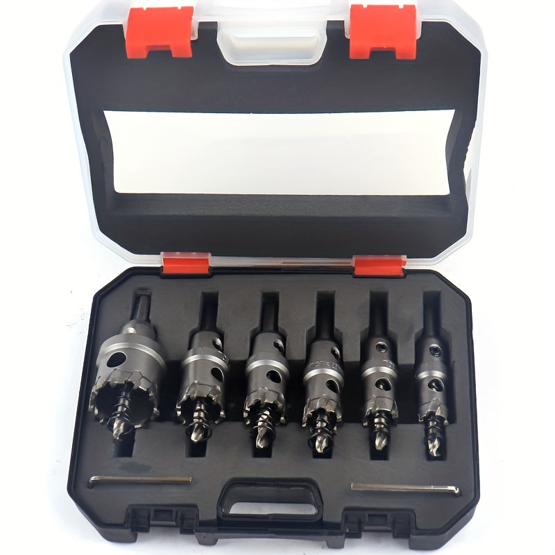 8pcs TCT Hole Saw Set for Metalworking Stainless Steel Iron Plate 16-35mm