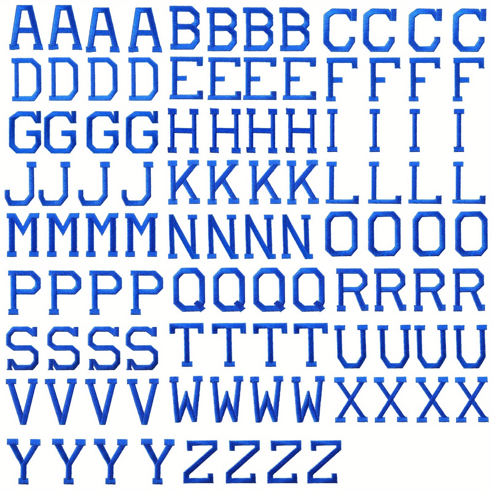 Iron-On Patches for Hats Shoes Backpacks and Jackets Letters and Numbers