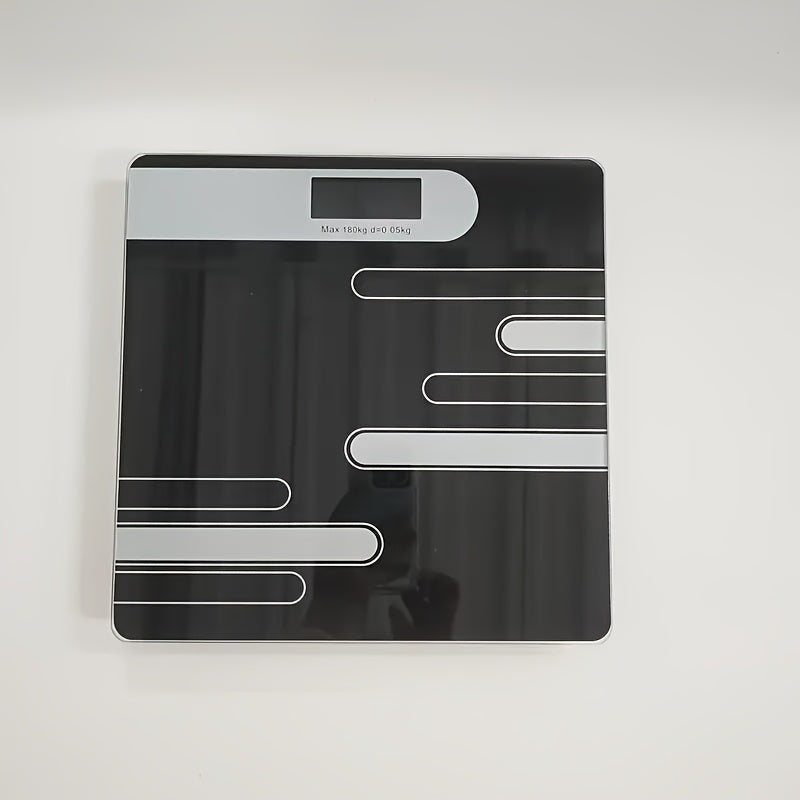 LCD displeyli shisha korpusli vazn o‘lchagich, hammom uchun portativ, batareyali ishlaydi.