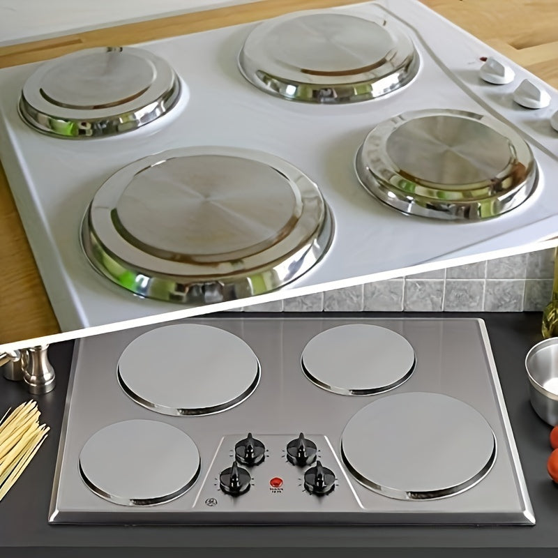 Set of 4 Stainless Steel Stove Covers for Kitchen Cooking