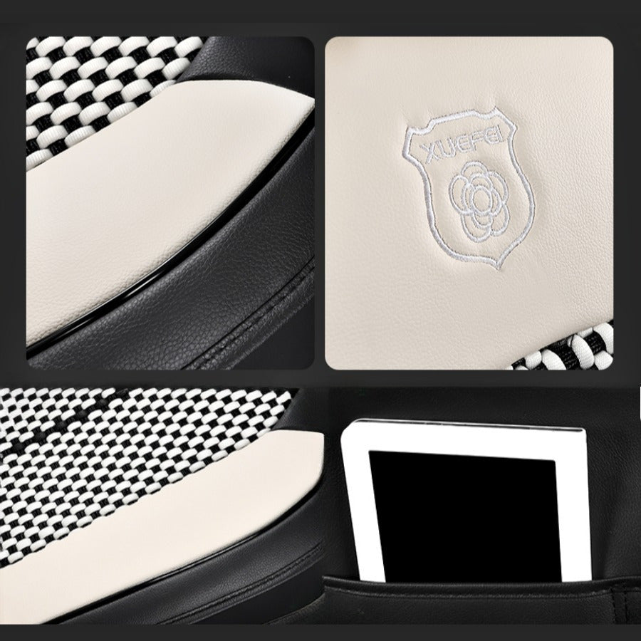 Летний дышащий чехол для автомобильного сиденья из льдистого шелка с полной защитой и подголовником