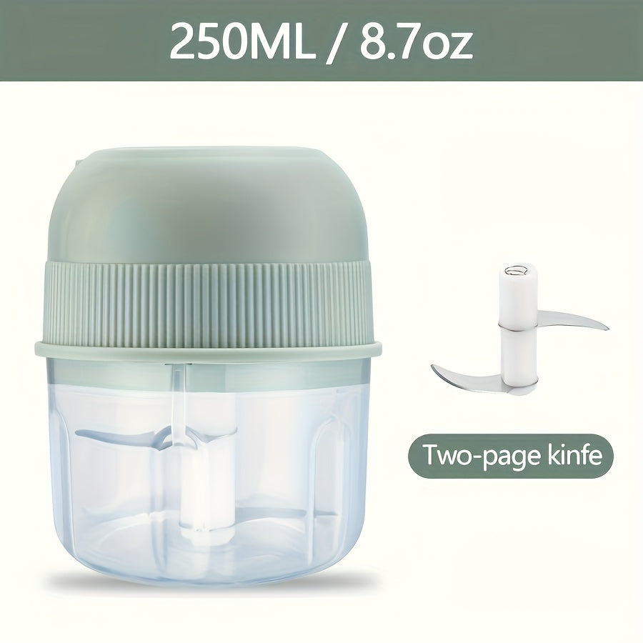 250ml Electric Mini Garlic Chopper USB Meat Grinder for Ginger and Vegetables