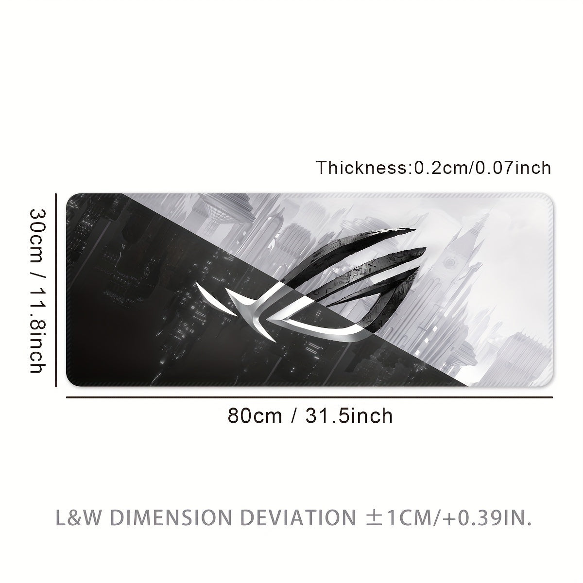 Large Gaming Mouse Pad with Non-Slip Rubber Edges and Washable Surface