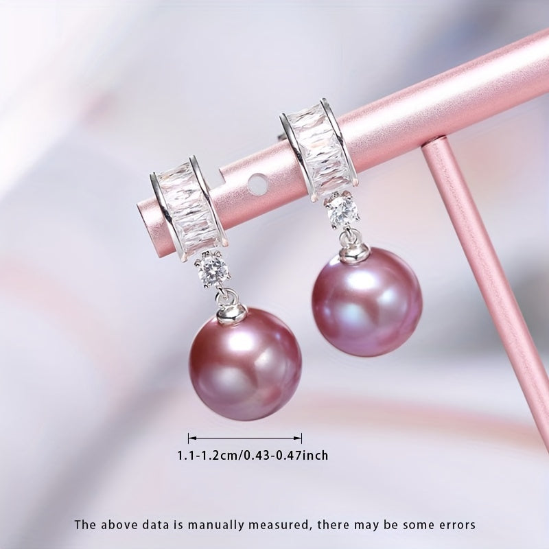 Zarif iyun tug'ilgan kun toshlari bilaguzuklari - Qora oltin halqalar bilan binafsha dumaloq toshlar, har kuni va rasmiy kiyimlar uchun mukammal - Sovg'a qutisida keladi