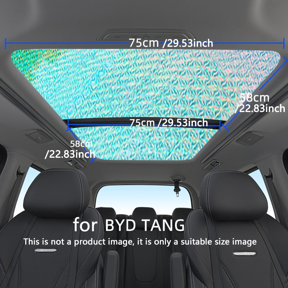 2PCS Silver Car Sun Shades Cover Aluminum Foil Roof Sunroof Protector