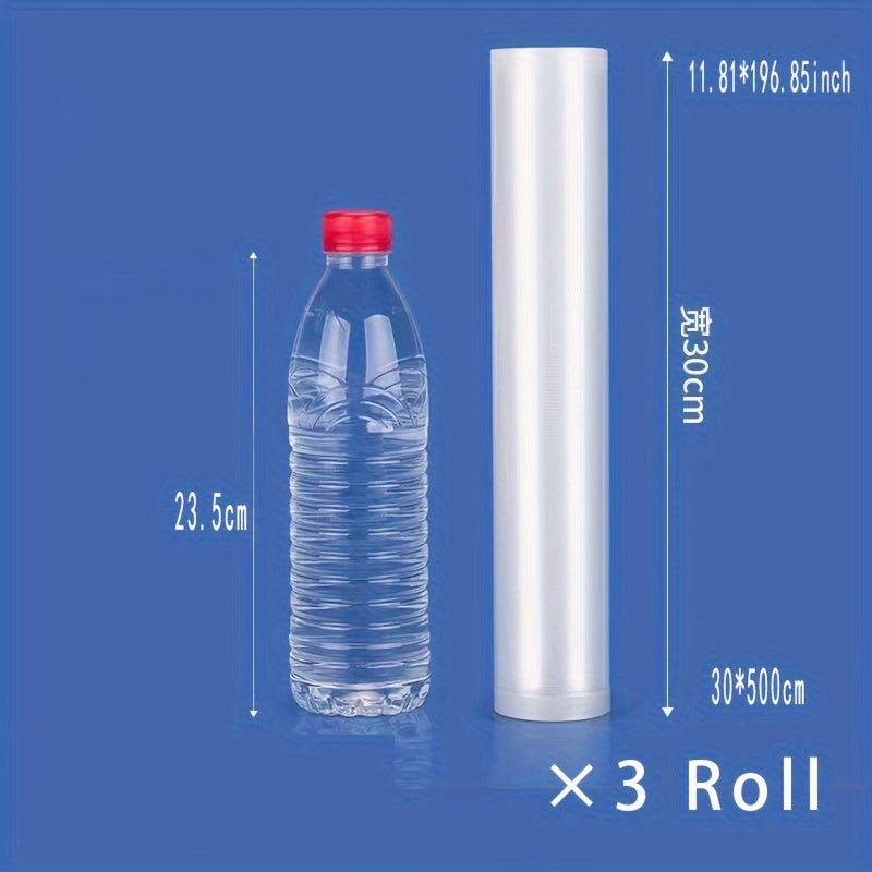 3-Reel Food-Grade Vacuum Sealed Storage Bags Reusable Moisture Dust Resistant