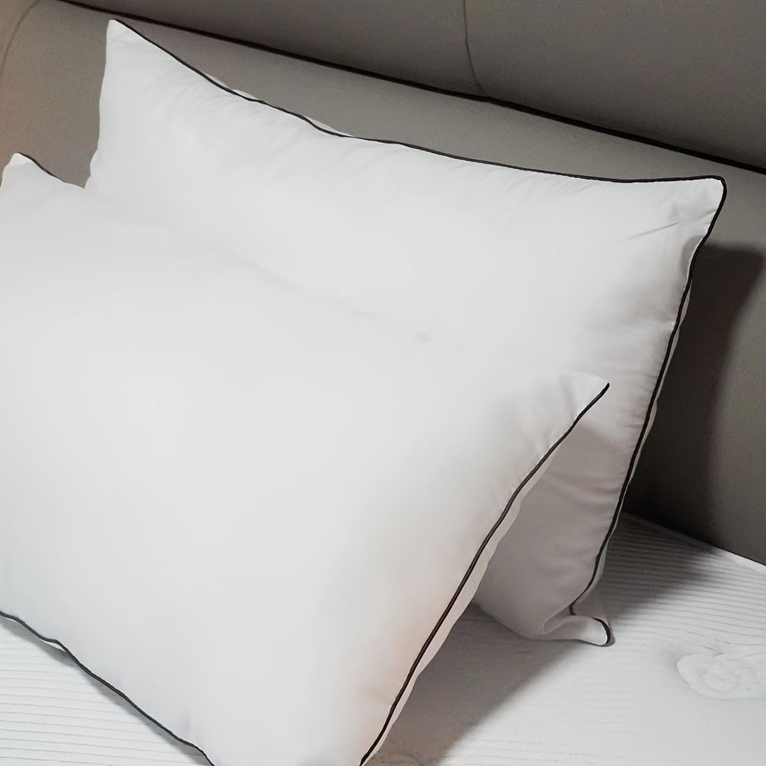 2 ta katta uyqu yostiqlari to'plami, barcha uyqu pozitsiyalari uchun yumshoq qo'llab-quvvatlash bilan. Bu yostiqni yotoqxona yoki mehmonxona seriyasi yostig'i sifatida ishlatish mumkin.