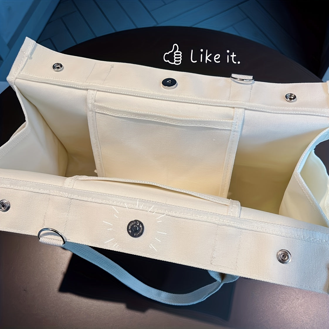 Large Canvas Tote Bag for Moms Stylish Mother Handbag with Spacious Interior