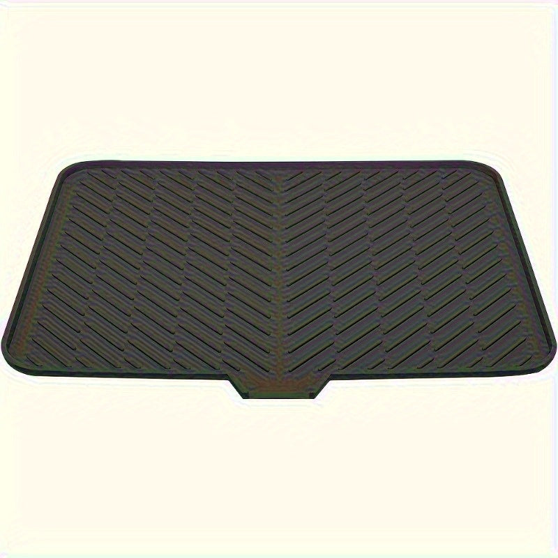 Silicone quritish matritsasi kvadratli sink himoyachisi, drenaj teshiklari bilan, sirpanishga qarshi, issiqlikka chidamli, suv o'tkazmaydigan oshxona stol usti pad