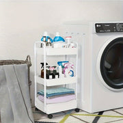 3-Tier Rolling Plastic Storage Cart for Kitchen, Office, Bathroom Organization