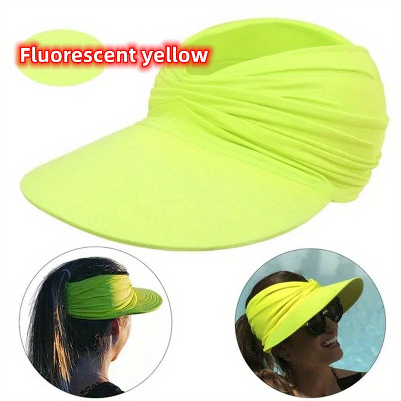 Women’s Sun Hat Nylon Woven Beach Hat with Sun Protection for Spring Summer Autumn