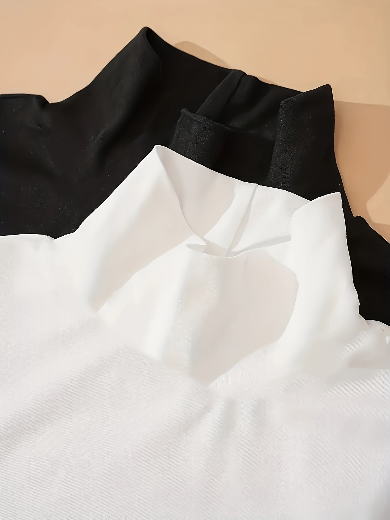 2-компонентный комплект в азиатском стиле для женского осенне-зимнего нижнего белья, включающий в себя облегающую футболку с длинным рукавом и стойким воротником, размер универсальный.