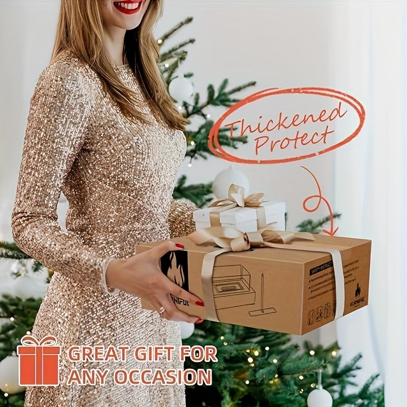 Modern Style Alcohol Fireplace with Glass Refractor Indoor Outdoor Windproof