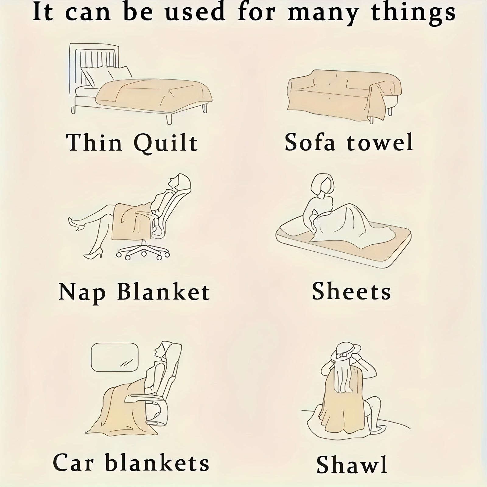 Faux Fur Throw Blanket 100x150cm Soft Warm Cozy for Sofa Bed Travel