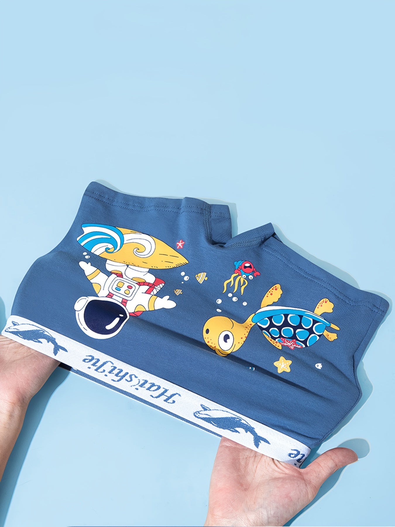 4pc Boys Boxer Briefs Toddler Underwear Astronaut Turtles Sharks Cotton Blend