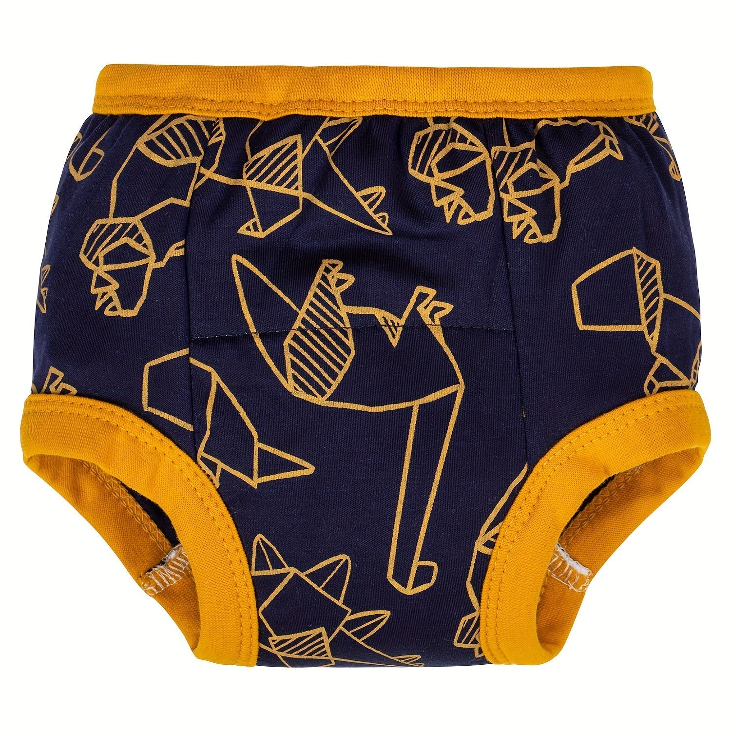 Набор из 3 многоразовых тканевых подгузников с мультяшными животными для малышей и 6-слойных тренировочных штанишек для приучения к горшку