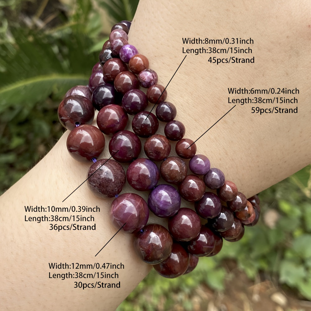 Natural Sugilite Beads Round Loose Spacer Beads for Jewelry Making 4mm-10mm