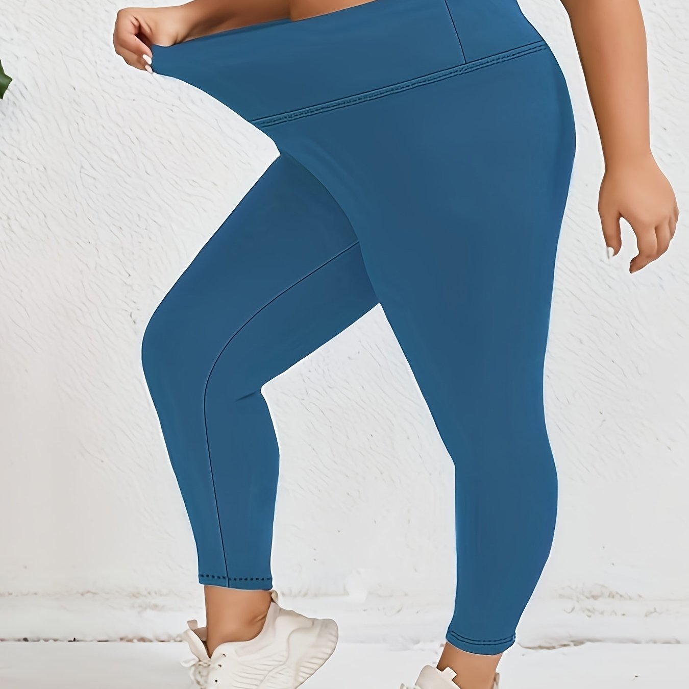 Leggings de control de cintura alta para levantar glúteos para mujer gris talla plus para entrenamiento