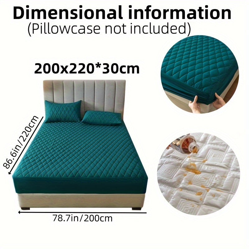 Suv o'tkazmaydigan yostiq himoyachisi, bir-biriga qo'shilgan rangli qatlamli dizayn, suv o'tkazmaydigan, sirpanmaydigan yotoq qoplami