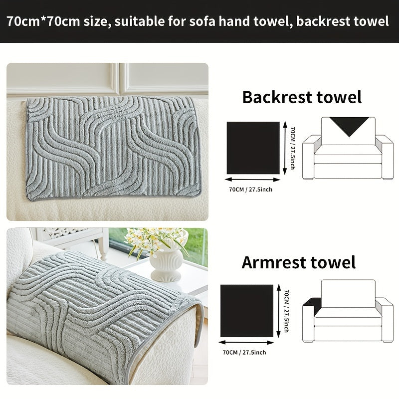 Zamonaviy Jacquard T-qoʻshiq qoplamasi, armchairdan bo‘lakli divanlargacha, sirpanmaydigan velvettan tayyorlangan