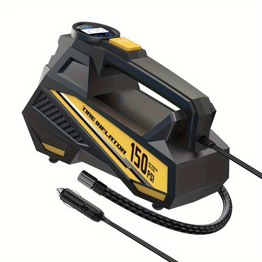Digital Tire Inflator Portable Air Compressor Pump with LED Light for Cars Motorcycles Bicycles 12V